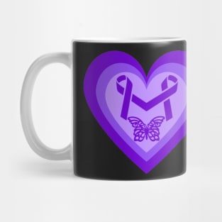 IBD Awareness Hearts and Awareness Ribbons Mug